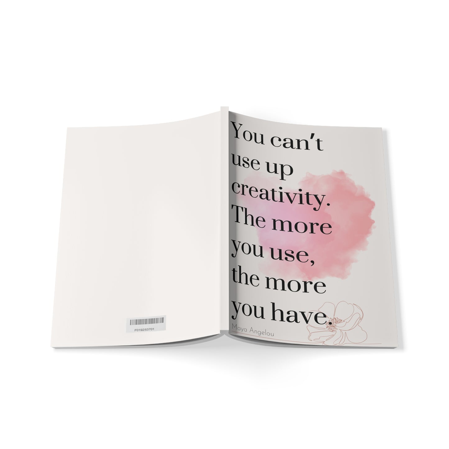 Maya Angelou Creativity Quote Softcover Notebook