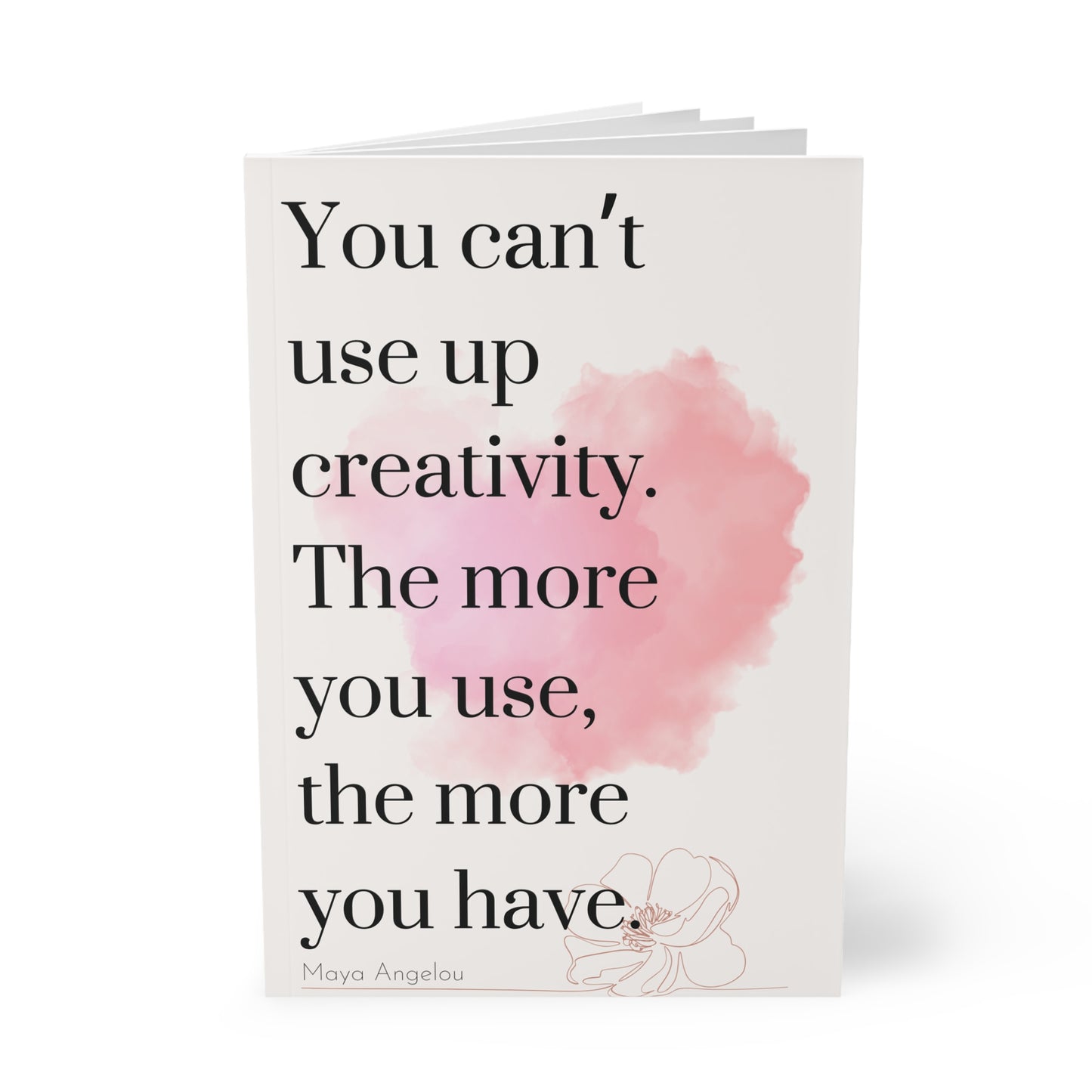 Maya Angelou Creativity Quote Softcover Notebook