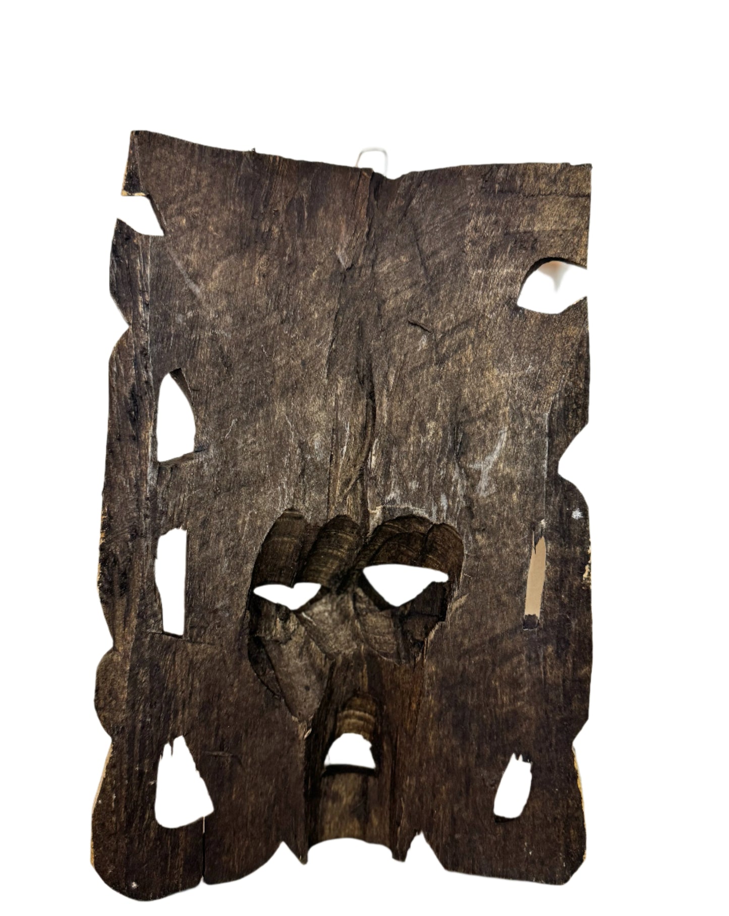 Large Hand-Carved Mexican Wooden Mask