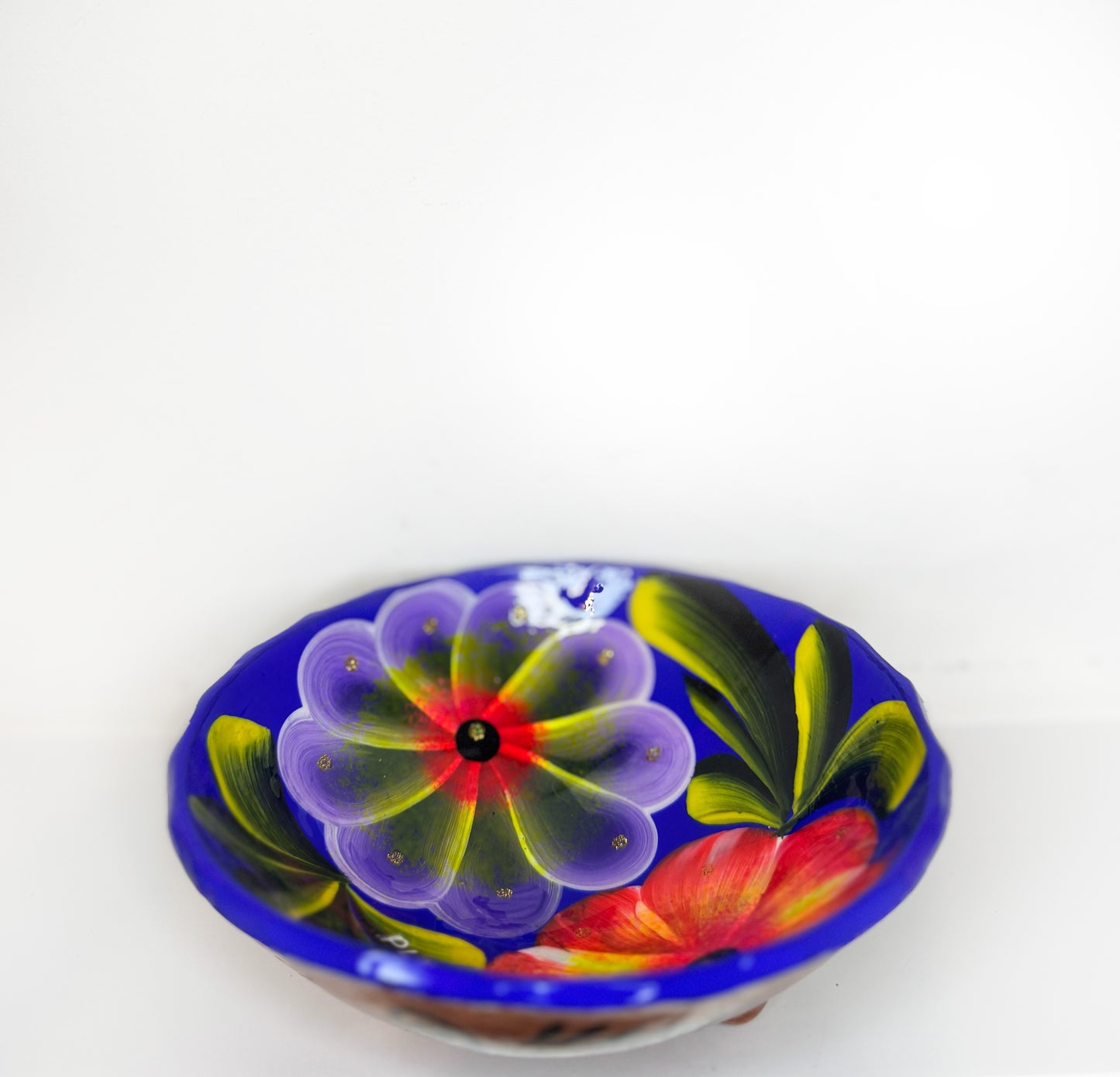 Floral Blue Mexican Decorative Bowl
