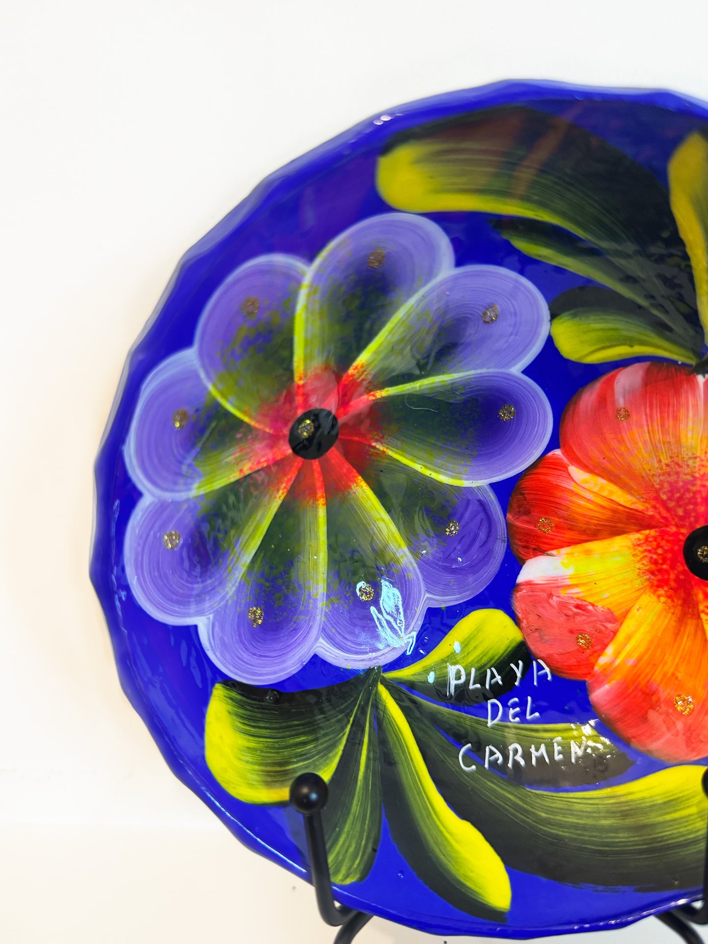 Floral Blue Mexican Decorative Bowl