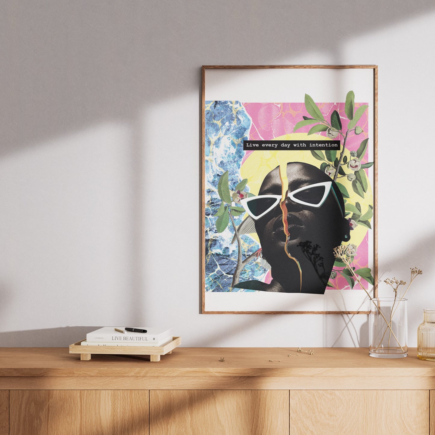 Live Everyday With Intention | Wall Art Print