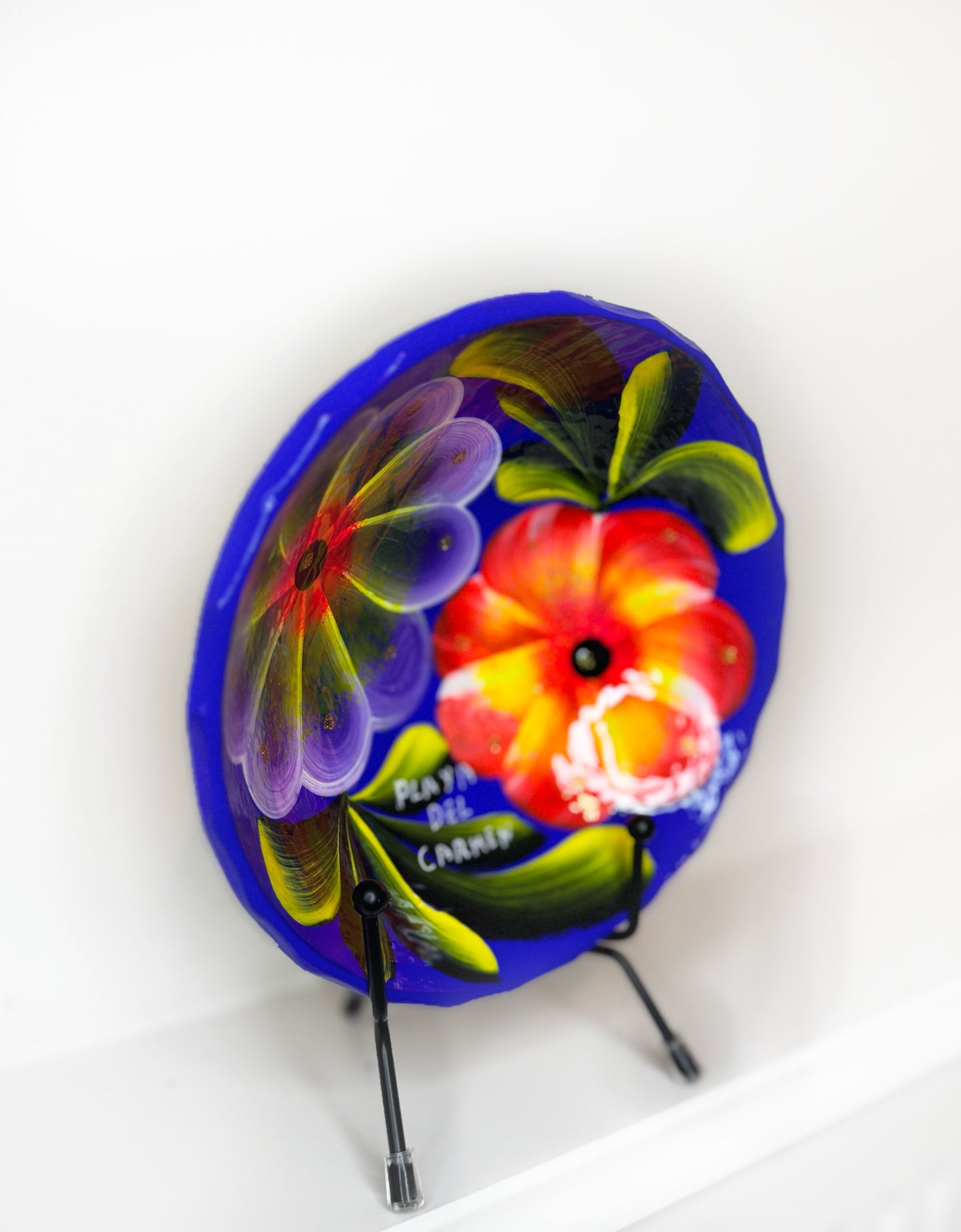 Floral Blue Mexican Decorative Bowl