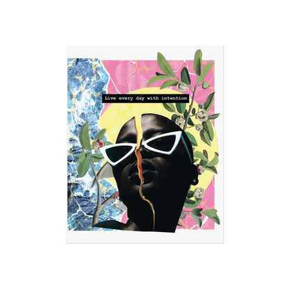 Live Everyday With Intention | Wall Art Print
