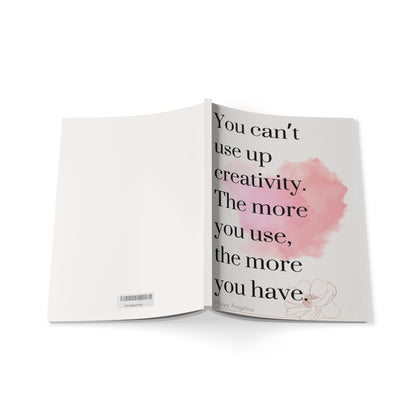 Maya Angelou Creativity Quote Softcover Notebook