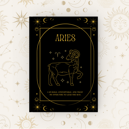 Celestial Hardback Zodiac Journal, A5