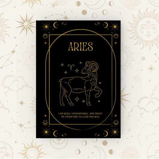 Celestial Hardback Zodiac Journal, A5