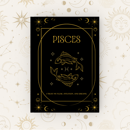 Celestial Hardback Zodiac Journal, A5