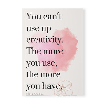 Maya Angelou Creativity Quote Softcover Notebook