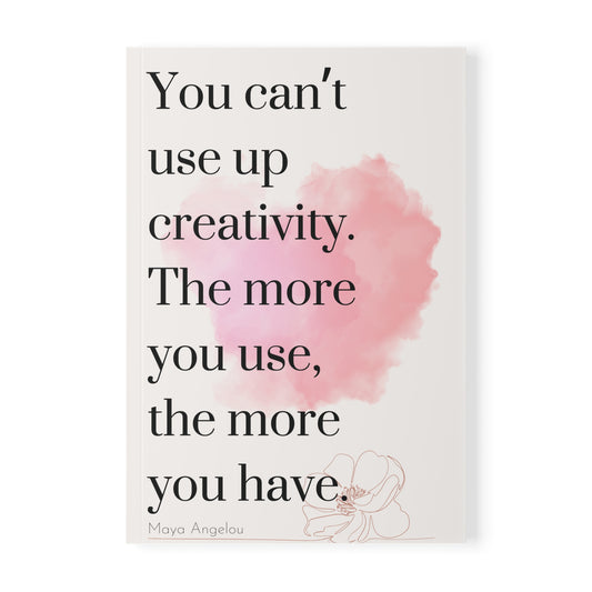 Maya Angelou Creativity Quote Softcover Notebook