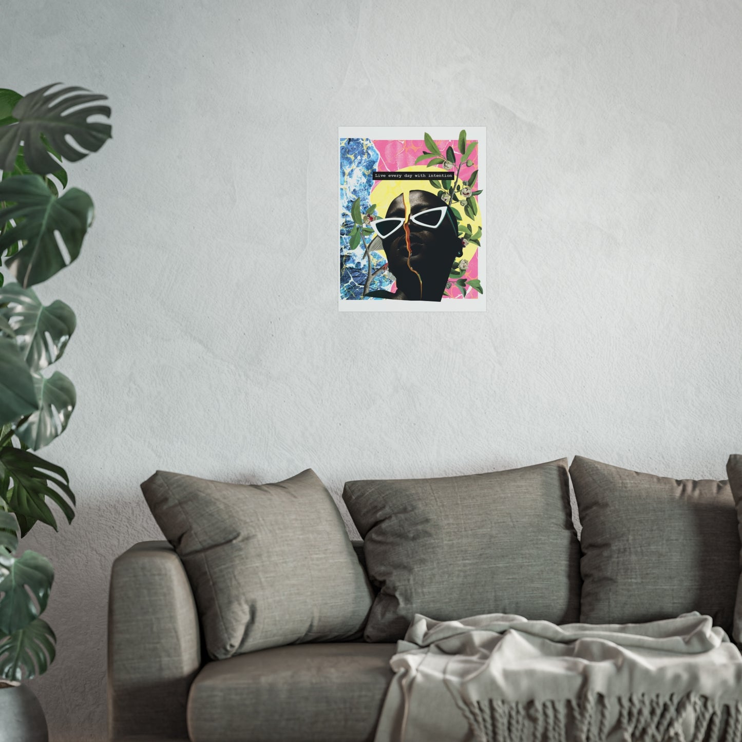Live Everyday With Intention | Wall Art Print