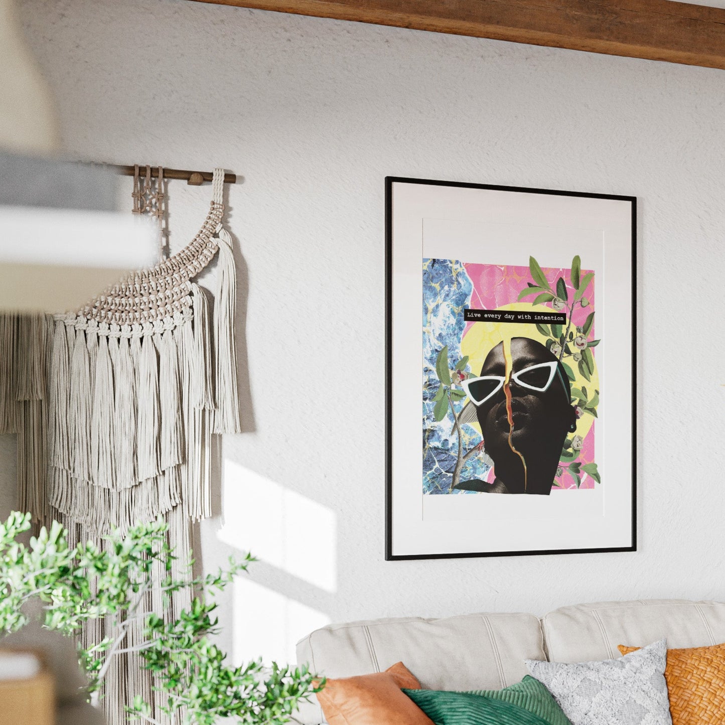 Live Everyday With Intention | Wall Art Print